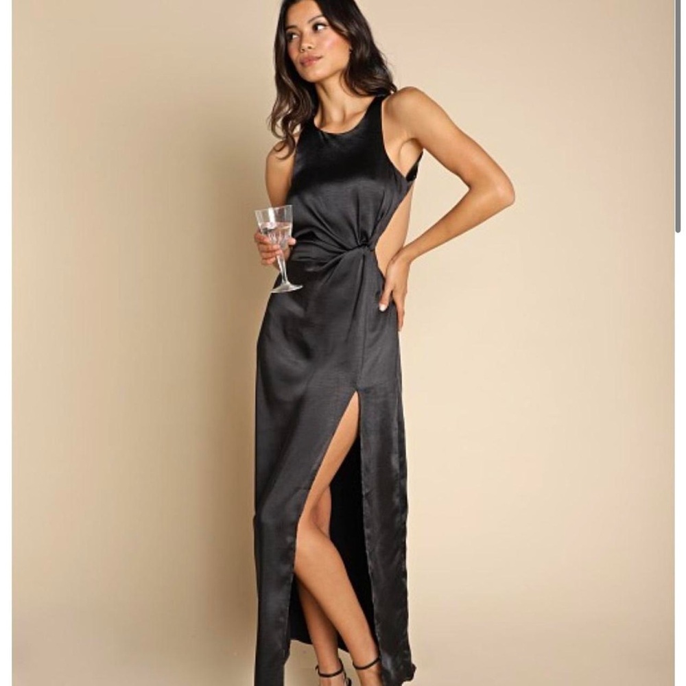 For Love & Lemons Taliah Maxi black Dress size XS‎